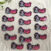 Кабошон Lol з написом, 2,5 х1, 5 см, Baby angel, шт.