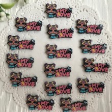 Кабошон Lol з написом, 2,5 х1, 5 см, My love, шт.