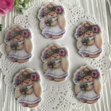 Кабошон Зайчик, 3,8 см, у вінку, шт.