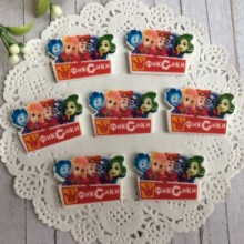 Кабошон, 3,2 х2, 1 см, Фіксики з написом