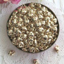 Підвіска серце (метал), 0,8 см, золото, 1 шт.