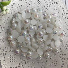 Напівбусина, 8 мм, айворі перламутр, 100 шт.