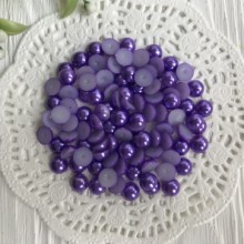 Напівбусина, 8 мм, фіолетовий, 100 шт.