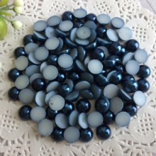 Напівбусина, 8 мм, сапфіровий, 100 шт.