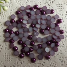 Напівбусина, 6 мм, темно-баклажановий, 100 шт.