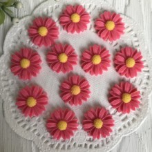 Серединка маргаритка, 2,2 см, кораловий, шт.