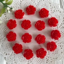 Серединка трояндочка, 2 см, червоний, шт.