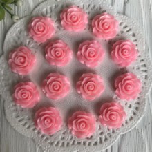 Серединка трояндочка, 2 см, рожевий, шт.