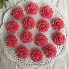 Серединка трояндочка, 2 см, кораловий, шт.