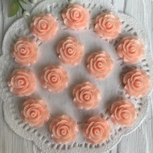 Серединка трояндочка, 2 см, персиковий, шт.