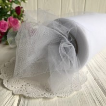 Вуаль, 15 см, біла, на метраж