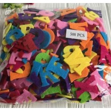 Фетровий алфавіт (англійська), кольоровий мікс, упаковка 500 шт.