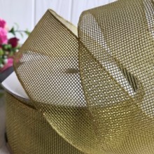 Стрічка сіточка, 4,5 см, золото, м