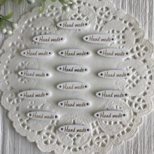 Ярлик дерев'яний Hand made, 2,8 х0, 8 см, витягнутий овал (колишній), упаковка 100 шт.