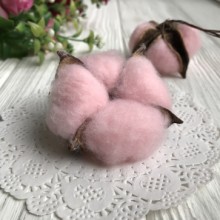 Бавовна стабілізована (коробочка), 5-6 см, рожевий, шт.