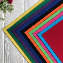 Оксамитовий папір кольоровий, 20х30 см, набір 10 шт.