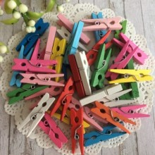 Прищіпка декоративна, 3 см, кольоровий мікс, 10 шт.