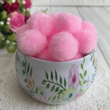 Помпони, 1,8 см, рожевий, ціна за 1 шт.