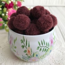 Помпони, 1,8 см, коричневий, ціна за 1 шт.