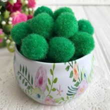 Помпони, 1,8 см, зелений, ціна за 1 шт.