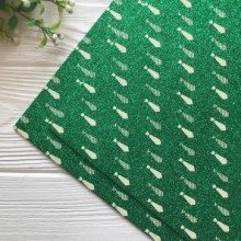 Фоаміран глітерний з малюнком, 2 мм, зелений з краватками (вертикальний), шт.