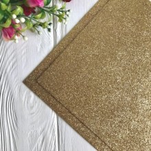 Фоаміран з гліттером, 2 мм, золото, розмір 20х30 см