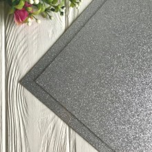 Фоаміран із гліттером, 2 мм, срібло, розмір 20х30 см, шт.