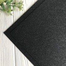 Фоаміран із гліттером, 2 мм, чорний, розмір 20х30 см