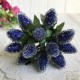 Малинка синяя, 2,3 см, на проволке, 1 пучек