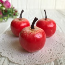 Яблучко середнє, 3,5 см, коралово-рожеве, шт.