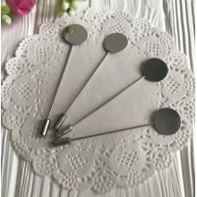 Основа для бутоньєрки металева, 7,5 см, шт.