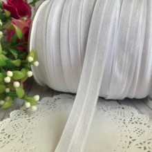 Бейка стрейчева (shine), 1,5 см, білий, метр