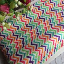 Бейка стрейчева, 1,5 см, горизонтальний кольоровий шеврон (великий)