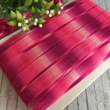 Бейка стрейчева, 1,5 см, рожево-малиновий омбре