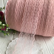 Мереживо квіточка, 4,5 см, персикова (не стрейчева)