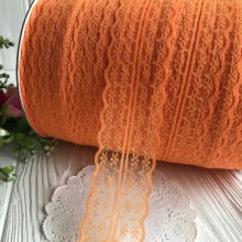 Мереживо квіточка, 4,5 см, помаранчеве (не стрейчеве)