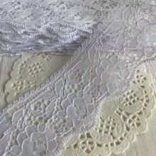 Мереживо трояндочка, 6 см, білий, метр