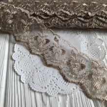 Мереживо яблучко, 4,5 см, кавовий, метр