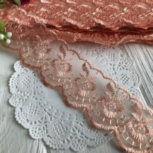 Мереживо яблучко, 4,5 см, темно-персиковий, метр