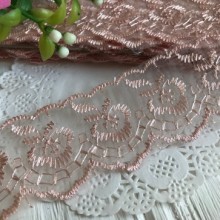 Мереживо яблучко, 4,5 см, пудровий, метр