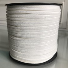 Шкіряний шнур, 3 мм, білий, метр