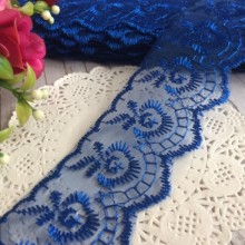 Мереживо яблучко, 4,5 см, темно-синє, метр