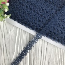 Мереживо Амелі (нестрейчеве), 1,5 см, сапфіровий, метр