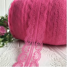 Мереживо завиток, 4,5 см, світло-малинове (не стрейчеве), метр