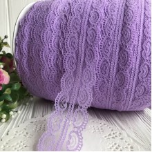 Мереживо завиток, 4,5 см, лілове (не стрейчеве), метр