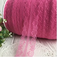 Мереживо павутинка, 4 см, світло-малиновий