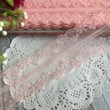 Мереживо павутинка, 4 см, персиковий