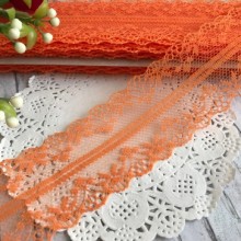 Мереживо павутинка, 4 см, помаранчевий