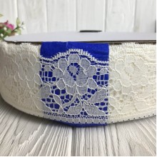 Мереживо трояндочка, 6 см, молочний, метр