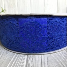 Мереживо трояндочка, 6 см, темно-синій, метр